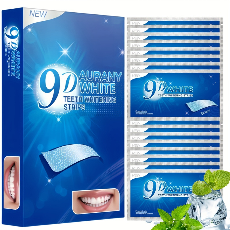 Teeth Whitening Hydrogen Peroxide - 21 Pairs of 9D Aurany White