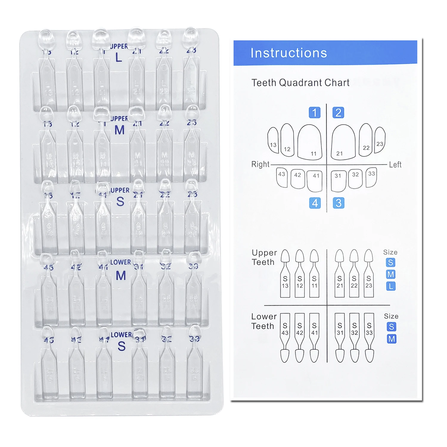 32pcs/Set Dental Veneer Mould  - Teeth Whitening Kit With Light recension och pris