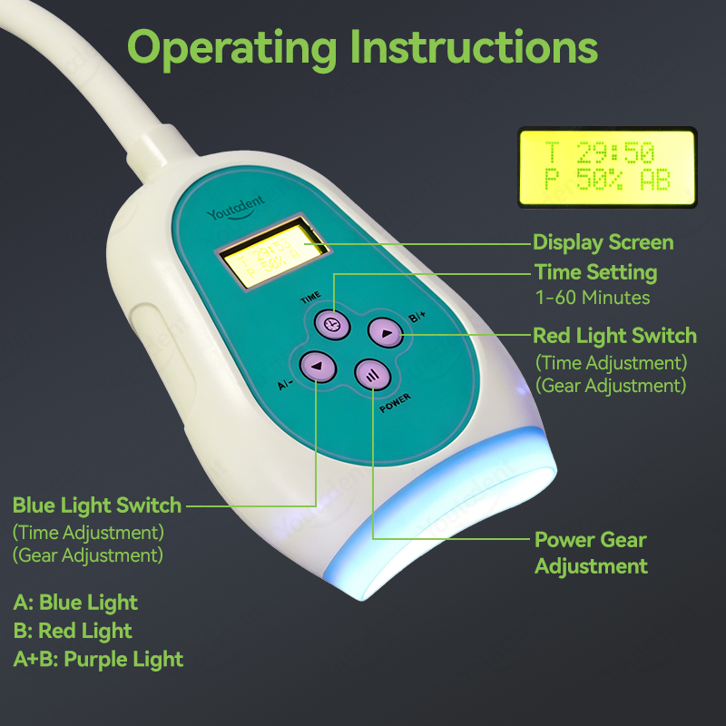 50W Dental Touch Screen 3 Colo - Teeth Whitening Led recension och pris
