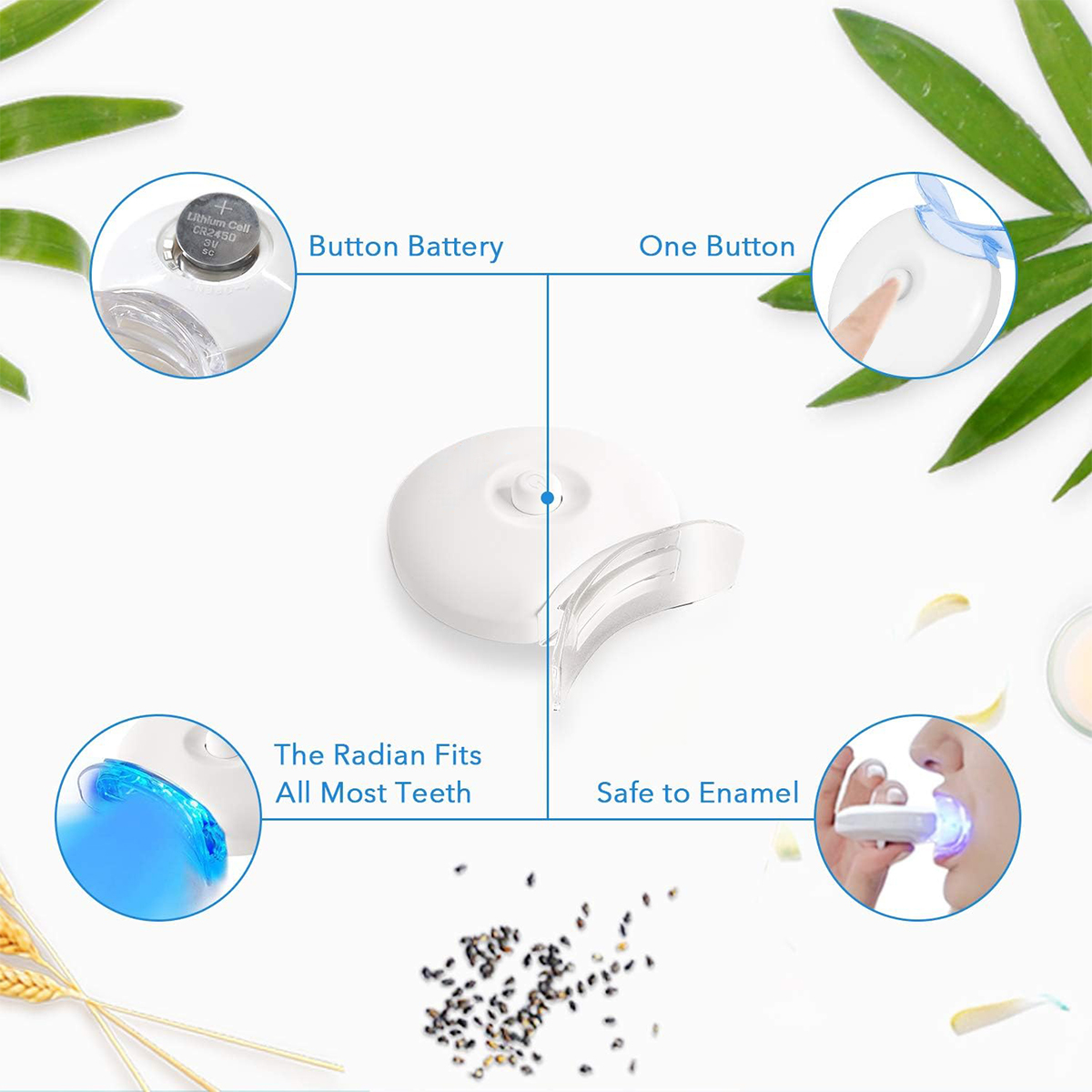 Teeth Whitening Kit - 5X LED L - Teeth Whitening Kit With Light recension och pris