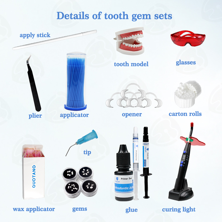 Best Price Free OEM Tooth Gem  - Teeth Whitening Kit With Light recension och pris