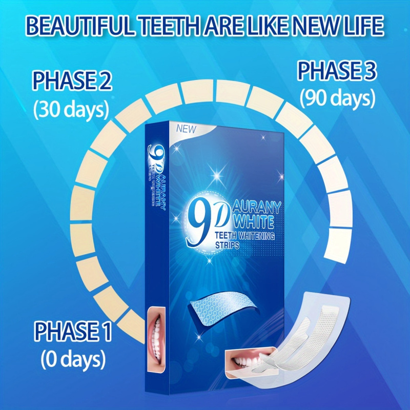 21 Pairs of 9D Aurany White Te - Teeth Whitening Hydrogen Peroxide recension och pris
