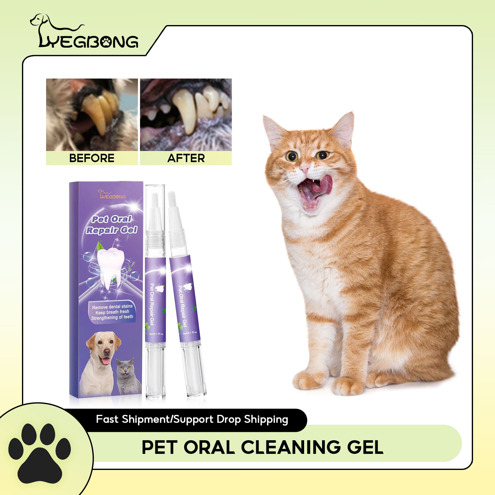 Pet Oral Repair Gel Puppy Tart - Teeth Whitening Hydrogen Peroxide recension och pris