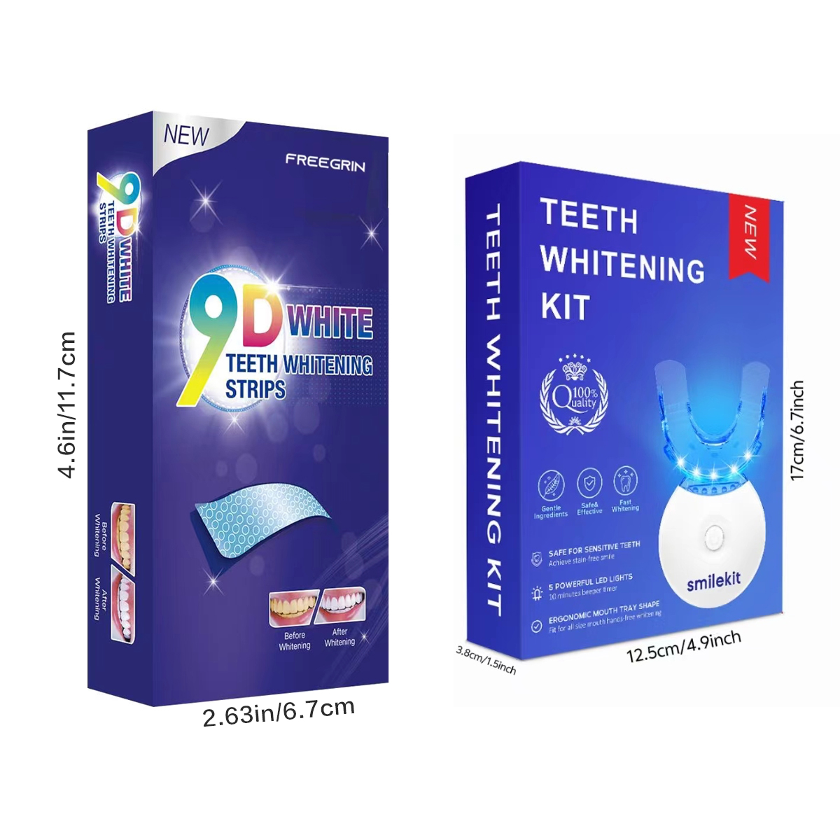 Teeth Whitening Kit - 5X LED L - Teeth Whitening Kit With Light recension och pris