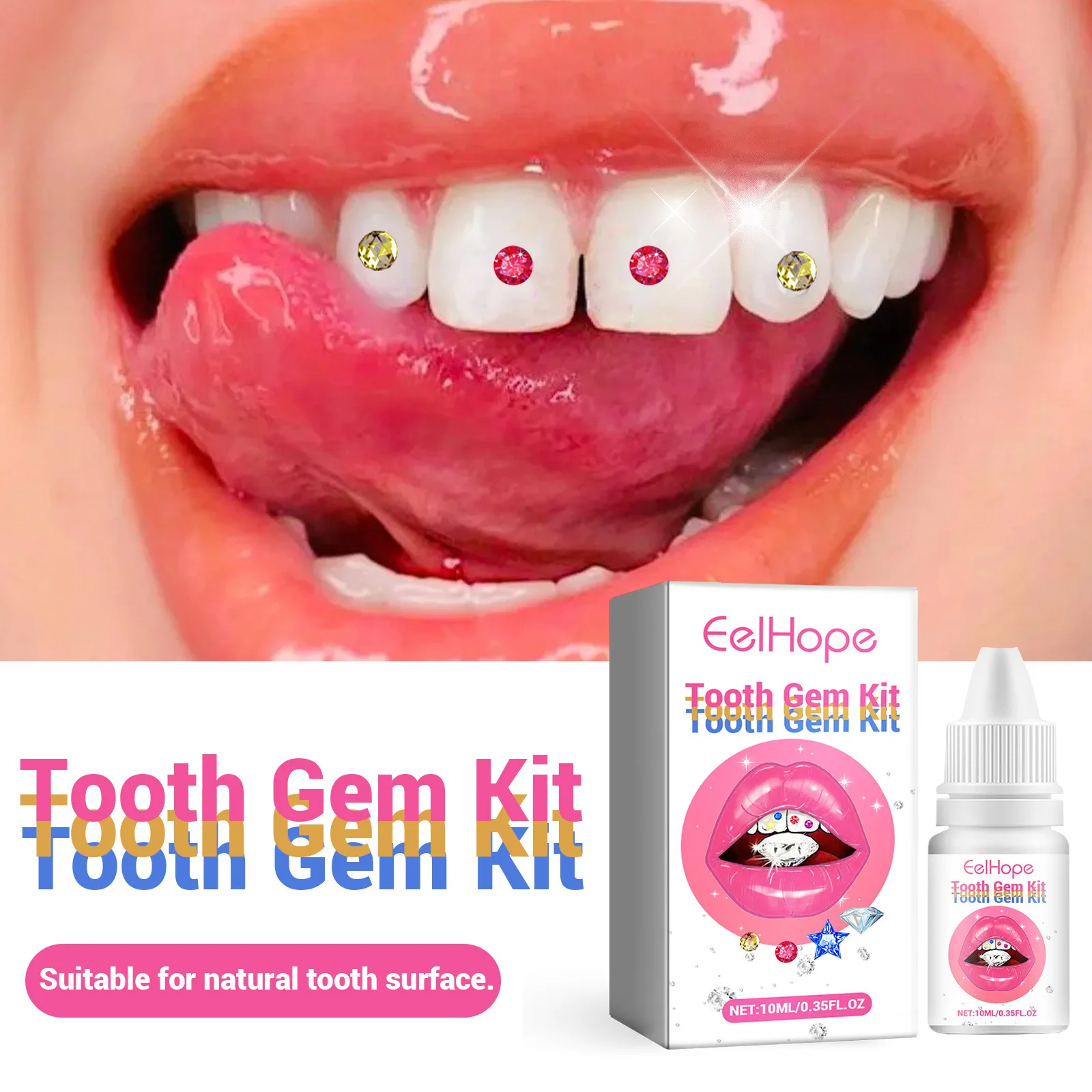 Tooth Jewelry Kit DIY Clear Pr - Teeth Whitening Kit With Light recension och pris