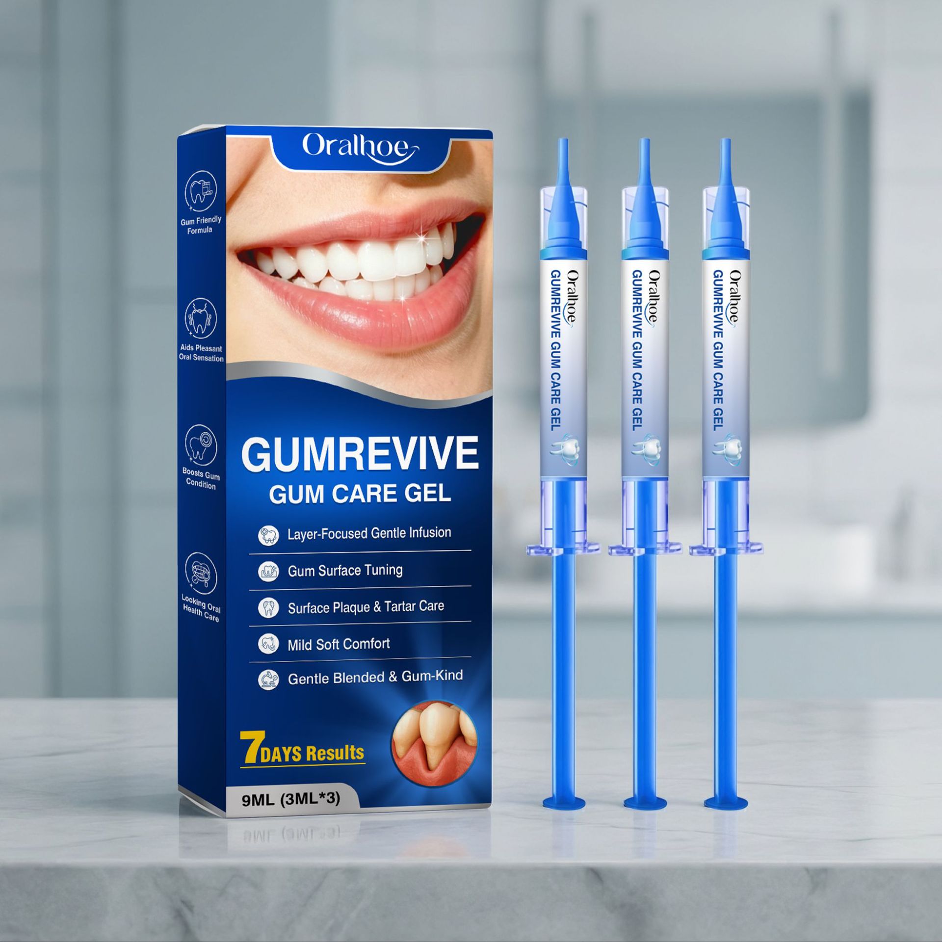 Oral Care Gel 3Pcs Gum Cleanin - Teeth Whitening Hydrogen Peroxide recension och pris