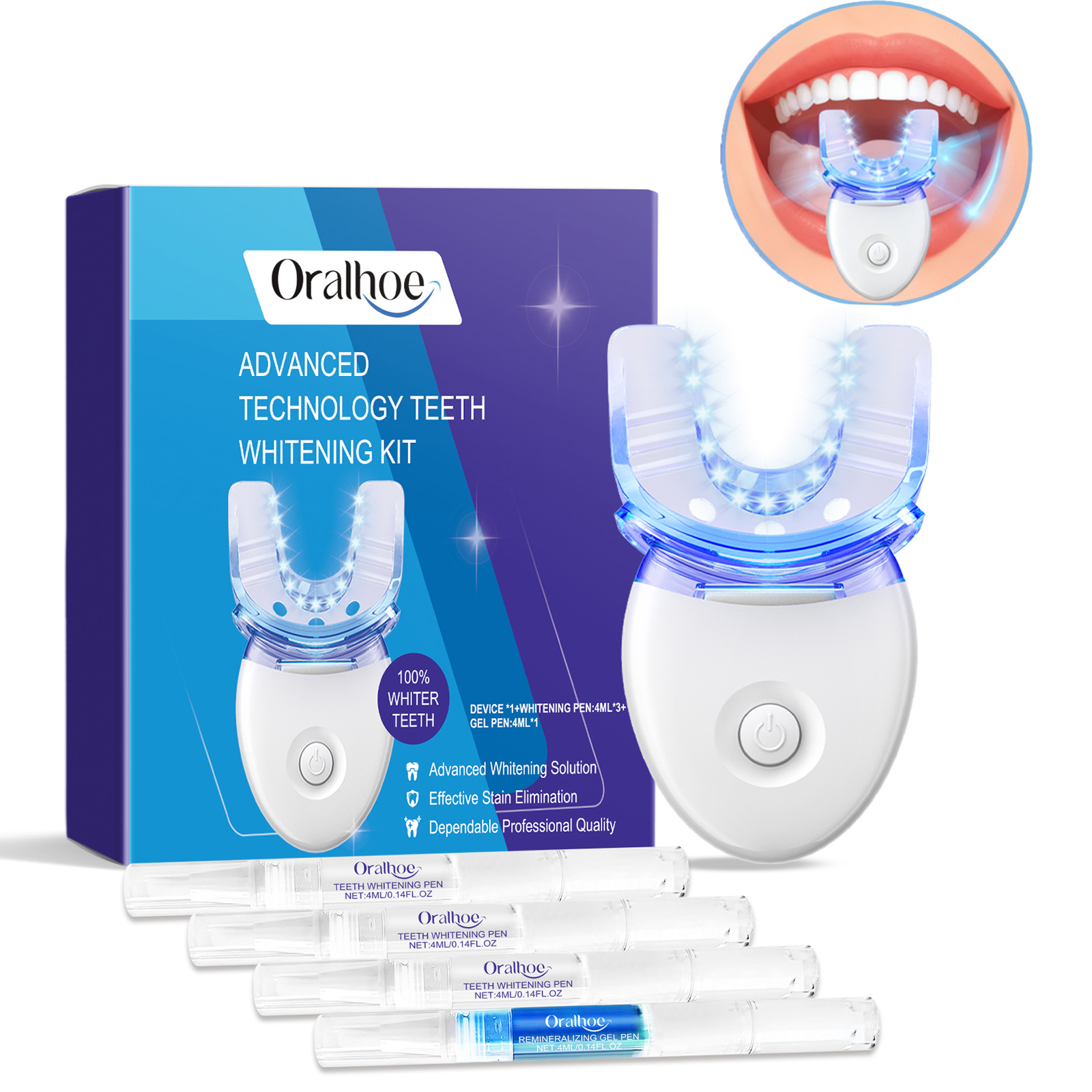 Professional Teeth Whitening L - Teeth Whitening Kit With Light recension och pris