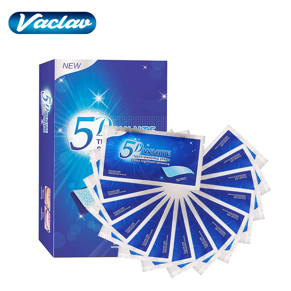 5D White Teeth Whitening Strip - Teeth Whitening Hydrogen Peroxide recension och pris