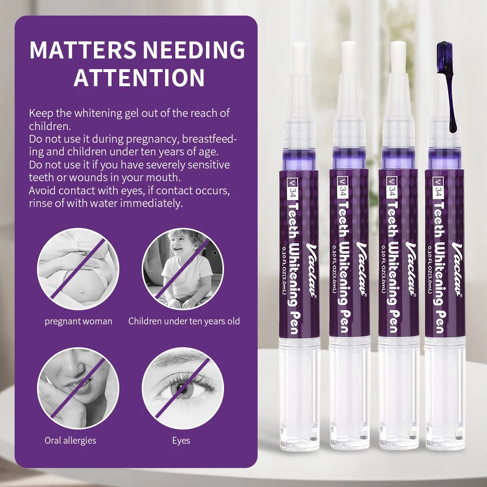Vaclav V34 Purple teeth whiten - Teeth Whitening Hydrogen Peroxide recension och pris