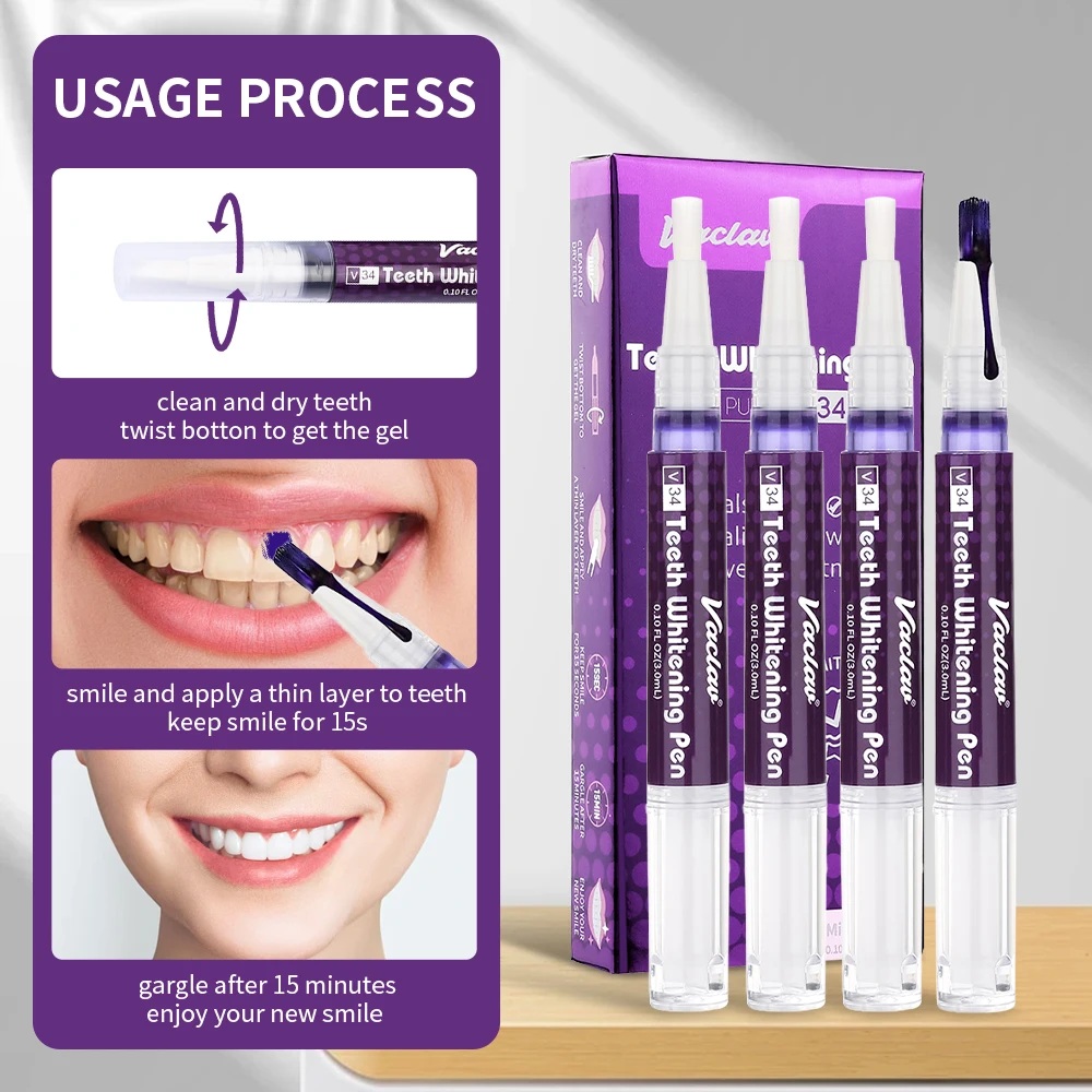 Vaclav V34 Purple teeth whiten - Teeth Whitening Hydrogen Peroxide recension och pris