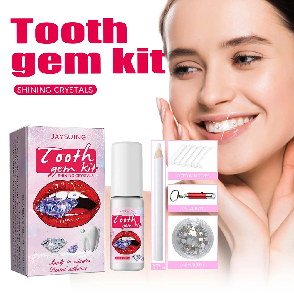 DIY Tooth Gems Kit with Crysta - Teeth Whitening Kit With Light recension och pris