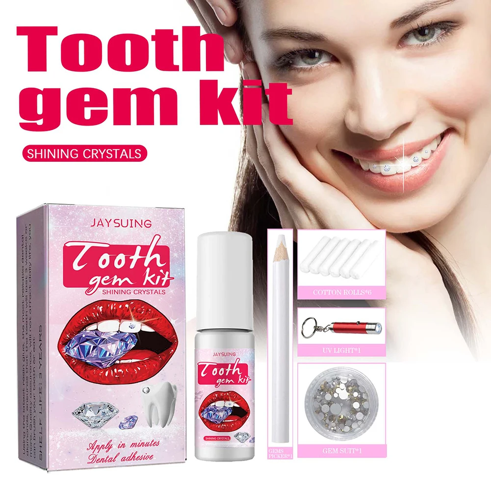 DIY Tooth Gems Kit with Crysta - Teeth Whitening Kit With Light recension och pris