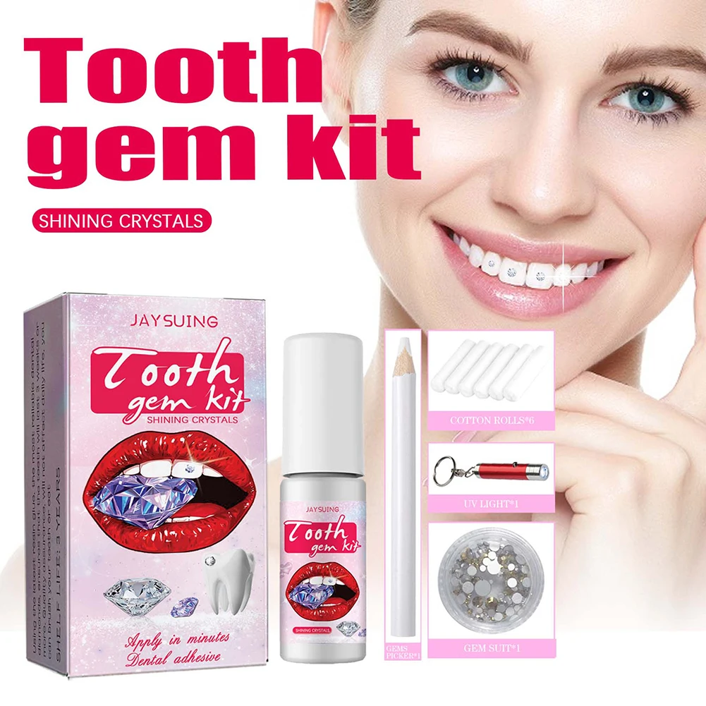 DIY Tooth Gems Kit with Crysta - Teeth Whitening Kit With Light recension och pris